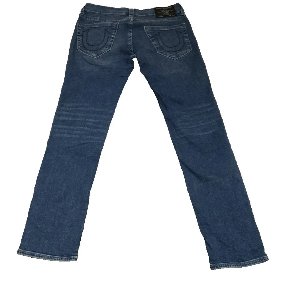 True Religion Rocco No Flap Relaxed Skinny Denim Jeans 32W Men's Dark Wash Blue